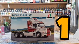 Italeri 1:24 Scania T143H (Full Build Video Part 1)