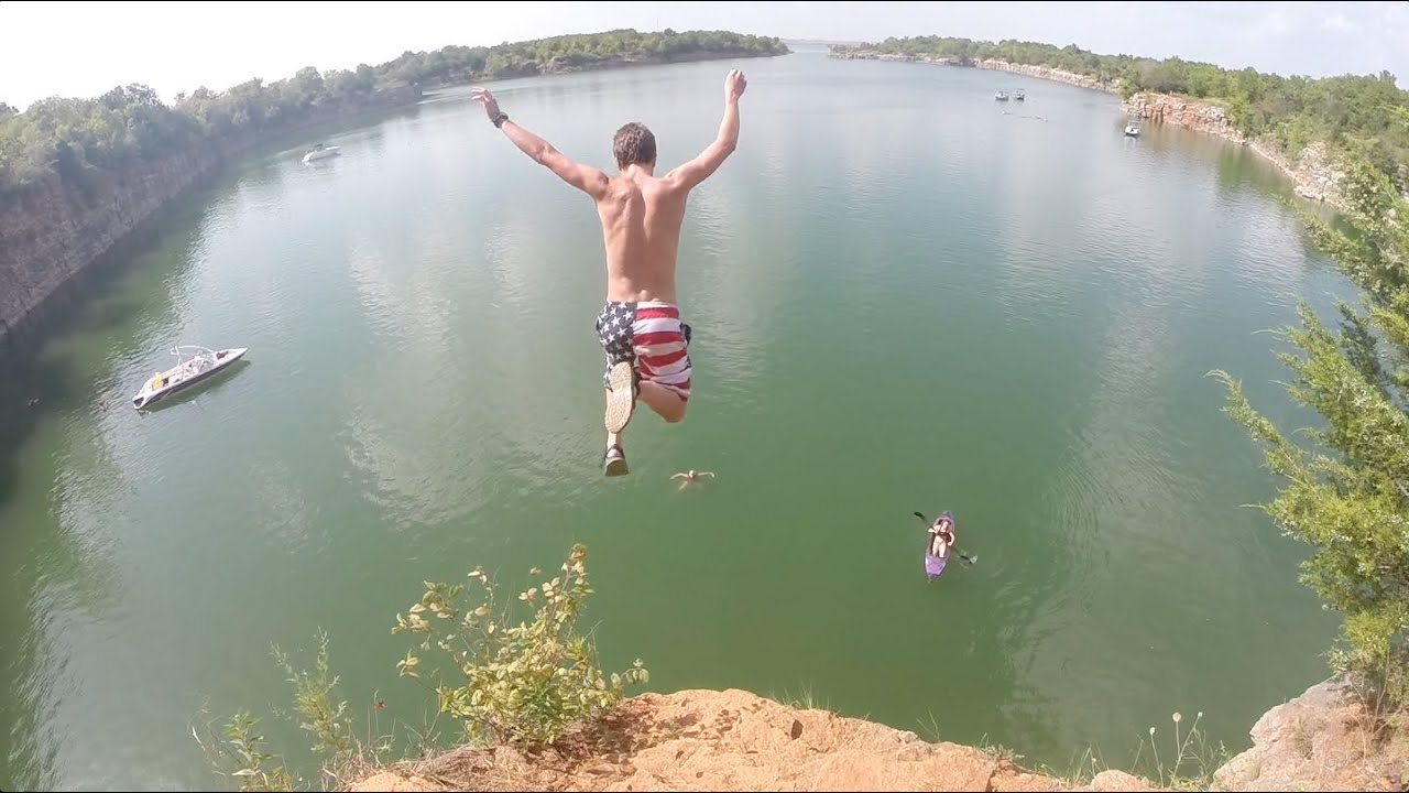 Cliff Jumping Missouri College Style YouTube