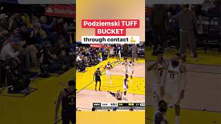 Podziemski TUFF BUCKET through contact 💪 #nba #basketball #warriors