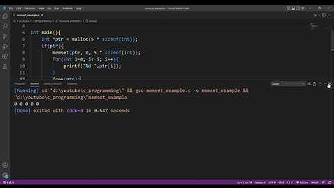 How to initialize the memory through a memset function in C