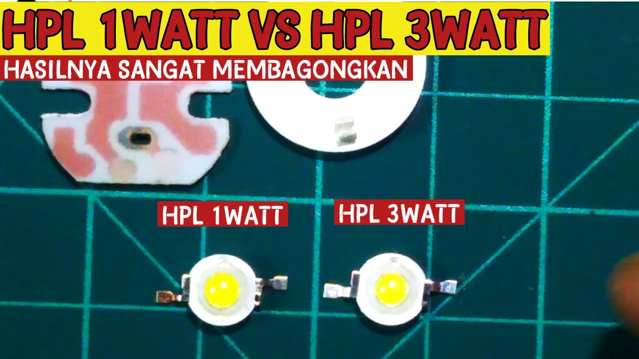 UJICOBA LAMPU LED HPL 3WATT VS 1WATT LEBIH TERANG YANG UJICOBA LAMPU LED HPL 3WATT VS 1WATT LEBIH TERANG YANG