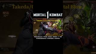MORTAL KOMBAT 1: Takeda/Cyrax 54% Fatal Blow Combo #mortalkombat #mk1 #mortalkombat1 #takeda #cyrax
F = Forward
B = Back
U= Up
D= Down
NJ = Neutral Jump
J = Jump
xx = Cancel
1 = Front Punch, XB (X) , PS (Square)
2 = Back Punch, XB (Y), PS (Triangle)
3 = Front Kick, XB (A), PS ( Cross)
4 = Back Kick, XB (B), PS (Circle)
EX = Enhanced (Block + Input) MORTAL KOMBAT 1: Takeda/Cyrax 54% Fatal Blow Combo #mortalkombat #mk1 #mortalkombat1 #takeda #cyrax