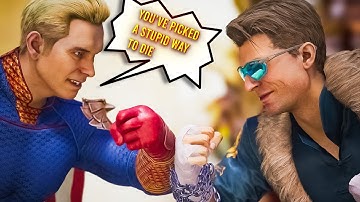 Homelander vs Johnny Cage All Intro Dialogues - MK1