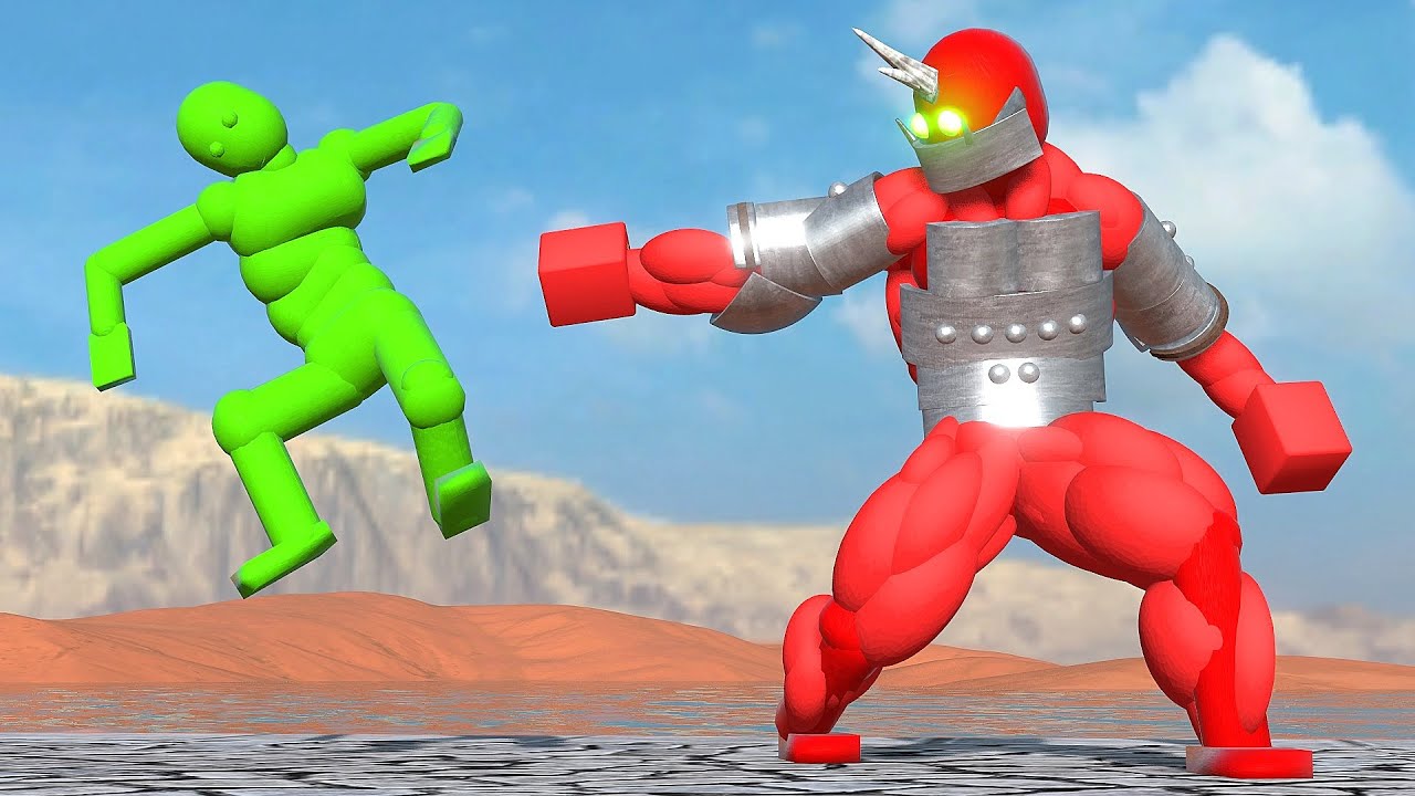 Overpowered Boss NPC fights the Smart AI! (with Active Ragdoll Physics)