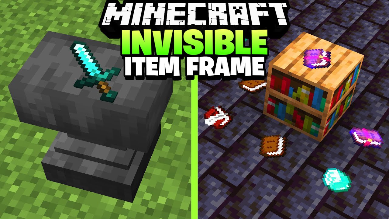 How to get invisible item frames in minecraft bedrock command