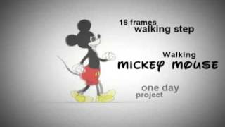 Mickey walk Old school first animation