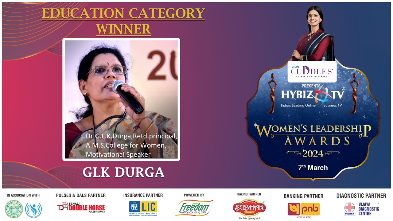 Education Category Winner  Dr Glk Durga  WLA 2024  Hybiz tv