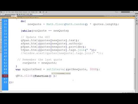 JSON 4: JS Timing Function for Quote Feed
