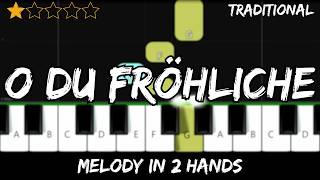 Christmas Carol - O du fröhliche / O How Joyfully - Easy Beginner Piano Tutorial - Melody in 2 Hands