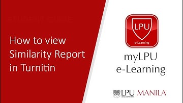 myLPU e-Learning - How to view Similarity Report in Turnitin