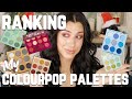 Ranking All My COLOURPOP Eyeshadow Palettes