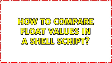 How to compare float values in a shell script?