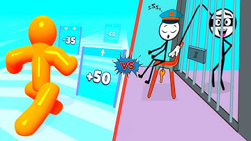 noob vs pro vs hacker got || Tall Man Run Game Play VS Thief puzzle 3d Game Play || android gameplay