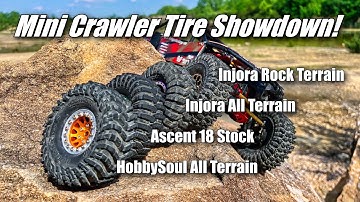 1.0 Mini Crawler Tire Showdown Redcat Ascent 18 vs Injora and HobbySoul