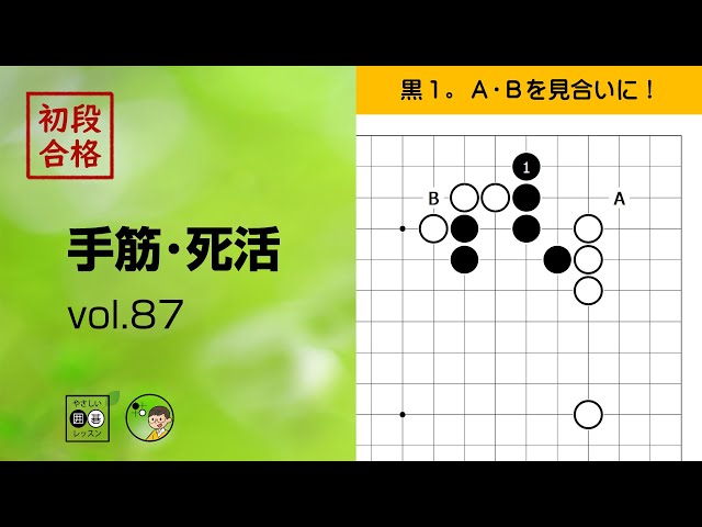 Shodan Level Exam: Tesuji & Life-and-Death_87] ~Easy Go Lesson