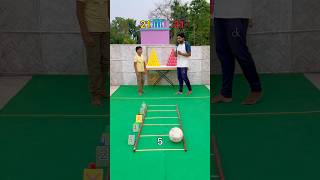 Who will reach 21 first in football challenge ? #funny_local_game #villagegame #games #shorts