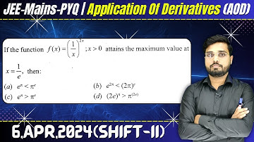 If the function f(x) = (1/x)(2x); attains the maximum value at x = 1/e then:
