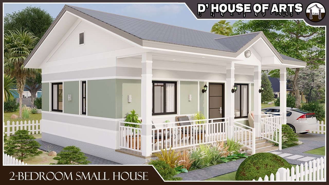 2 BEDROOMS | Bungalow House Design | Simple And Small House Design Idea | 60 SQM.( 8.0 x 7.5 Meters)
