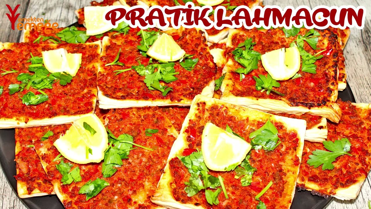 Evde Kolay Lahmacun Tarifi | Pratik Tepside Lahmacun Tarifi | Yemek Tarifleri