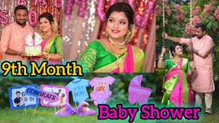 Nine Month Baby Shower Ceremony🎉🎉|Traditional Baby shower in bengali👶|সাধপূরণ 🧡all day event