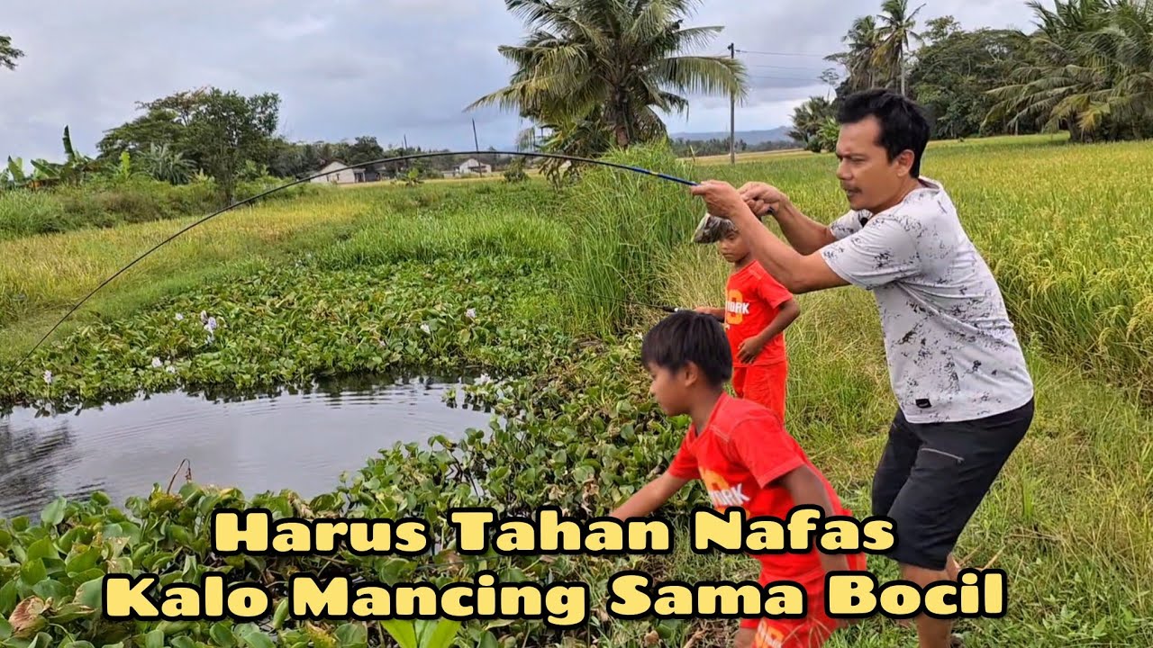 MUMPUNG HUJAN REDA HARI INI KITA MANCING DI SUNGAI TENGAH SAWAH