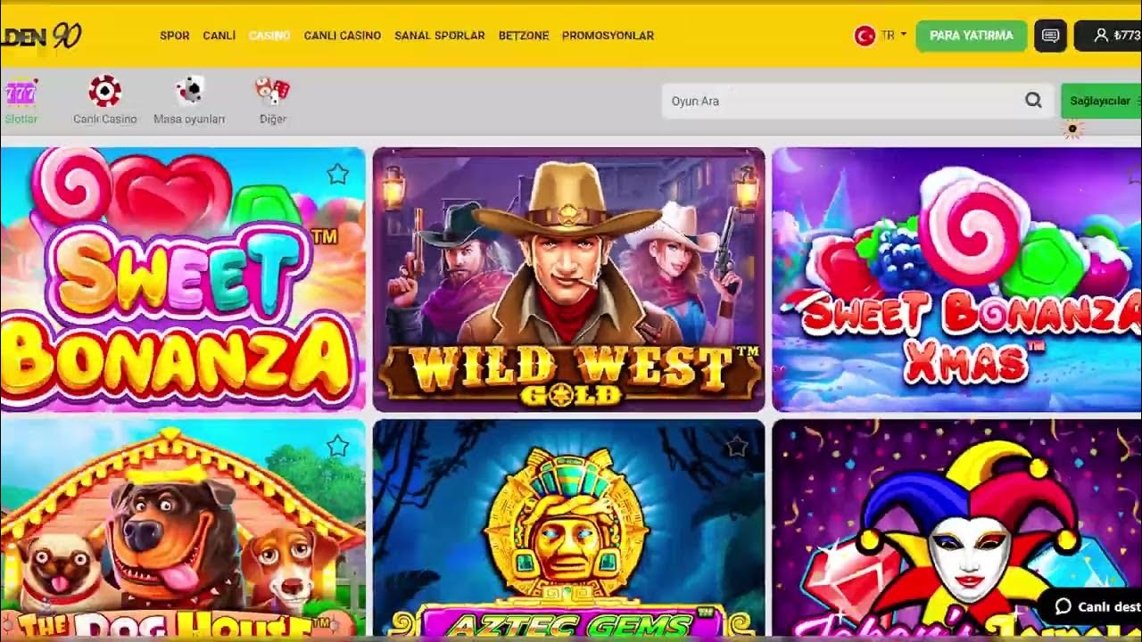 golden90 Casino Bölümü Oyunları