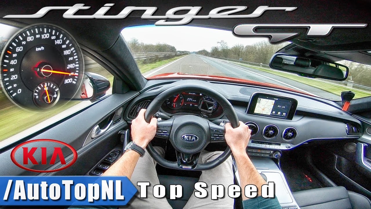 Kia Stinger GT 3.3 V6 AWD POV ACCELERATION & TOP SPEED 270km/h by AutoTopNL - YouTube