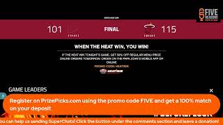 Miami Heat vs Cleveland Cavaliers Live Score