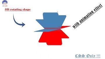 3d rotating shape animation by HTML&CSS only !!