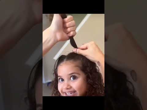للشعر الكيرلي بدقيقة أسهل تسريحات للاطفال 