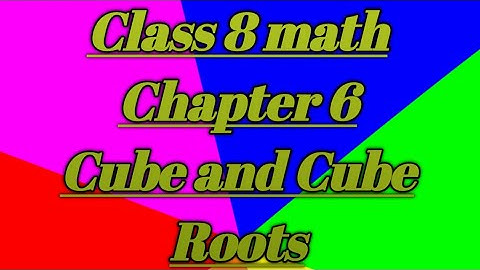 class 8 math chapter 6, Ex-6.2 Q2 cube and cube roots | New NCERT | ishan maths classes |