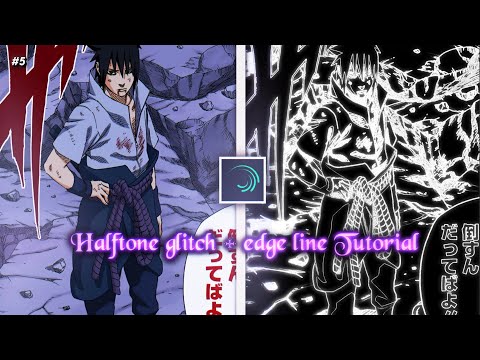 Halftone glitch + edge line Tutorial | Alight motion | Editing Tutorials | Alight motion Tutorial