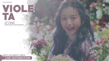 비올레타 (VIOLETA) - 아이즈원 (IZ*ONE) | MOST ACCURATE LYRICS LINE DISTRIBUTION [PERFECT ACCURACY]