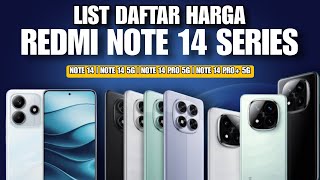 List Daftar Harga Xiaomi Redmi Note 14 Seris  Update Harga Dan Spesifikasi Terbaru Hp Xiaomi