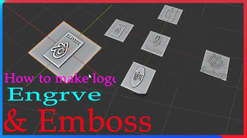 How to make emboss and engrave logo & text in blender using Displace Modifieder........