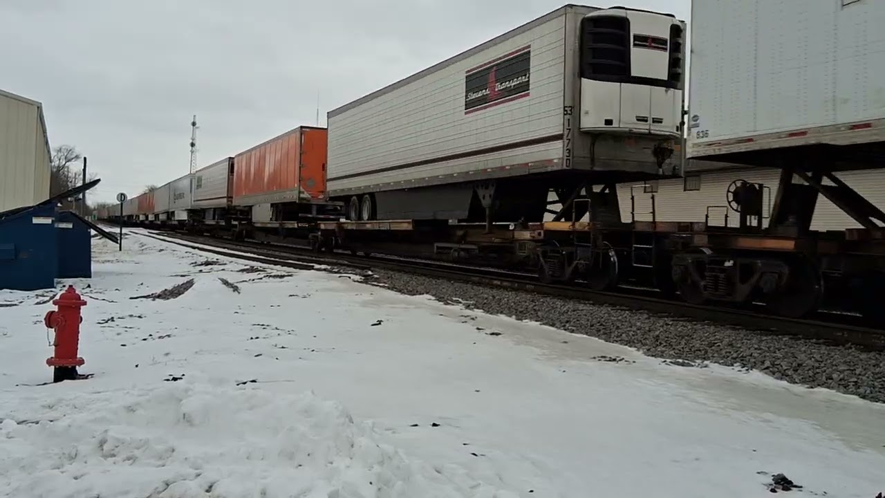 BNSF 8288 leads a fast moving Z train through Coal City, IL