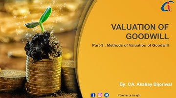 Valuation of Goodwill | Part-3 | Corporate Accounting | B.Com Part-1 | Commerce Insight
