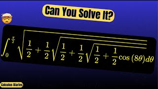 Insane Nested Radical Integral! | Solve integral (√(½ + ½√(½ + ½√(½ + ½cos(8θ))))) dθ