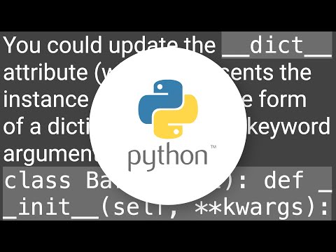 How can you set class attributes from variable arguments (kwargs) in python