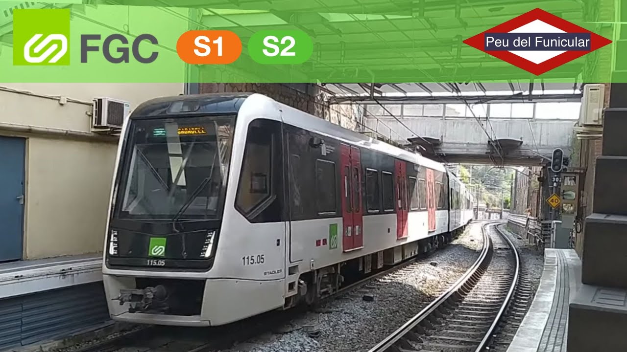 FGC Peu del Funicular | Metro del Vallès S1 i S2 | UT 112, 113 i 115