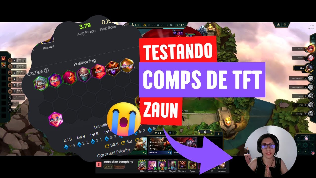 ZAUN EKKO SERAPHINE - TESTANDO COMPS TFT | GAMEPLAY