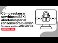 Cómo restaurar servidores ESXI afectados por el ransomware Bianlian Recuperar archivos VMDK VMX VHD