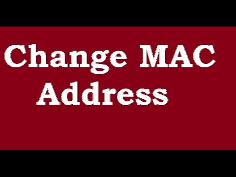 how to change mac address