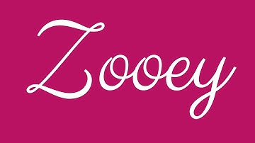 Learn how to Sign the Name Zooey Stylishly in Cursive Writing