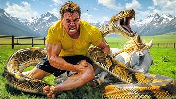 Unbelievable! Brave Heroes Rescue a Helpless Horse from Giant Python 🐍🦄 | Real Wildlife Drama