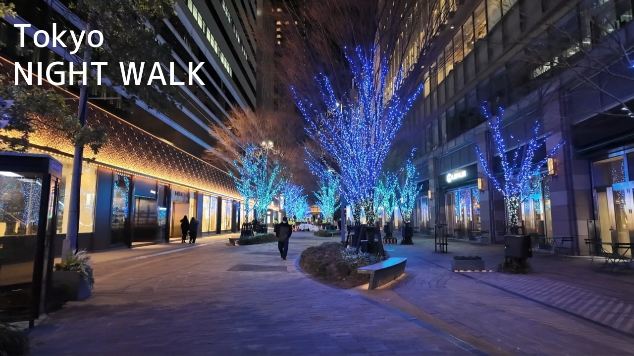【東京夜景散歩】丸の内から銀座へ｜60分ノーカット・環境音のみ Tokyo Night Walk | Marunouchi to Ginza 60min Ambient
