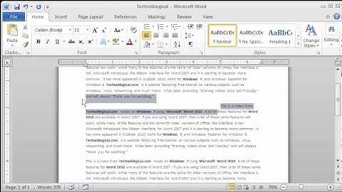 Word 2010: Paragraph Formatting