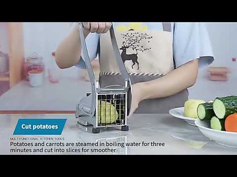 ADKD Stainless Steel French Fry Cutter & Vegetable Chopper with 4 Blades#adkd #homeandkitchen