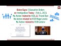 President Biden Executive Orders Today (Feb 2, 2021) - No Update on H1B Travel Ban &amp; H1B Wage Levels