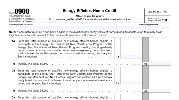 IRS Form 8908 walkthrough (Energy Efficient Tax Credit)